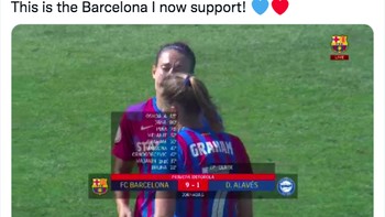 Netizen ini memilih mengalihkan dukungan ke tim wanita Barcelona yang lebih meyakinkan. Foto: Twitter
