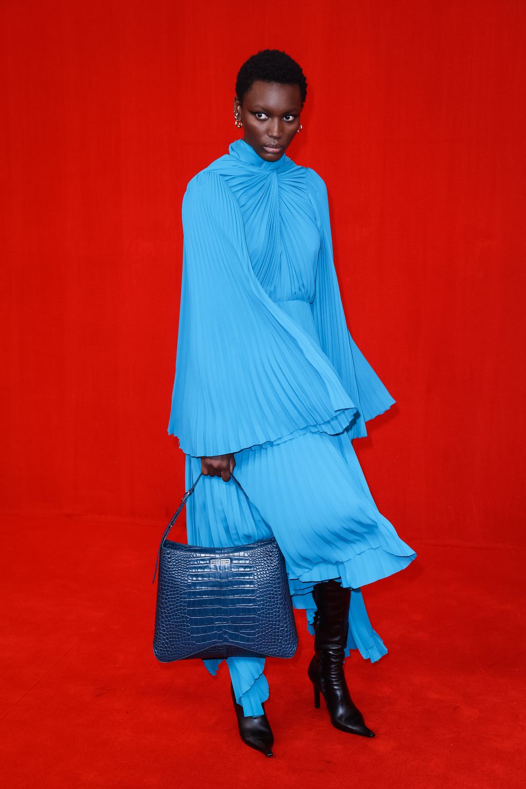 PARIS, FRANCE - OCTOBER 02: (EDITORIAL USE ONLY - For Non-Editorial use please seek approval from Fashion House) A general view of atmosphere on the runway during the Balenciaga Womenswear Spring/Summer 2022 show as part of Paris Fashion Week at Theatre Du Chatelet on October 02, 2021 in Paris, France. (Photo by Richard Bord/Getty Images)