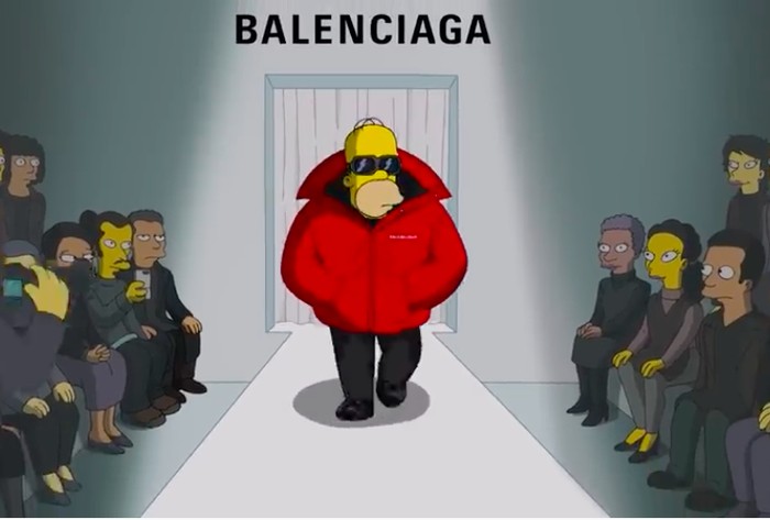 The Simpsons eksis di fashion show Balenciaga. (Foto: YouTube/Balenciaga) The Simpsons eksis di fashion show Balenciaga. (Foto: YouTube/Balenciaga)