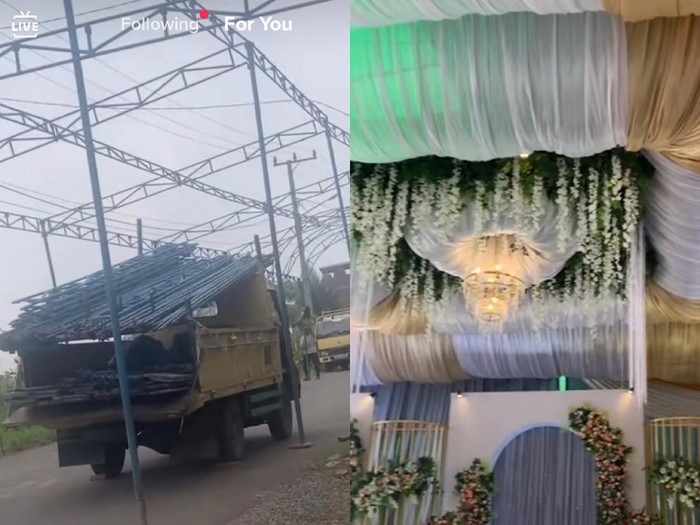 Dekorasi pernikahan di jalan viral. Dekorasi pernikahan di jalan viral.