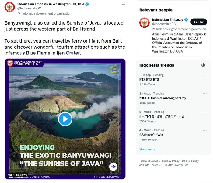 kbri promosikan wisata banyuwangi