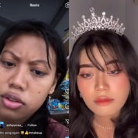 Aku tertarik sama makeup pas masih di Taman Kanak-Kanak (TK). Kalau ada karnaval paling seneng, excited banget mau di-makeup sampai nggak bisa tidur, ungkap Piya kepada Wolipop belum lama ini. Foto: Dok. Tangkap layar akun TikTok @ashpyxia2.