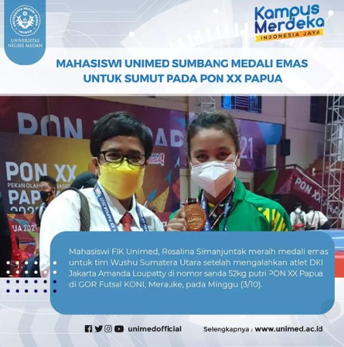 Medali emas PON Papua cabor wushu