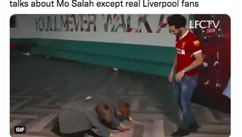 Dibandingkan Messi, Salah juga layak untuk dibicarakan sebagai salah satu pemain terbaik dunia, tulis netizen ini. Foto: Twitter
