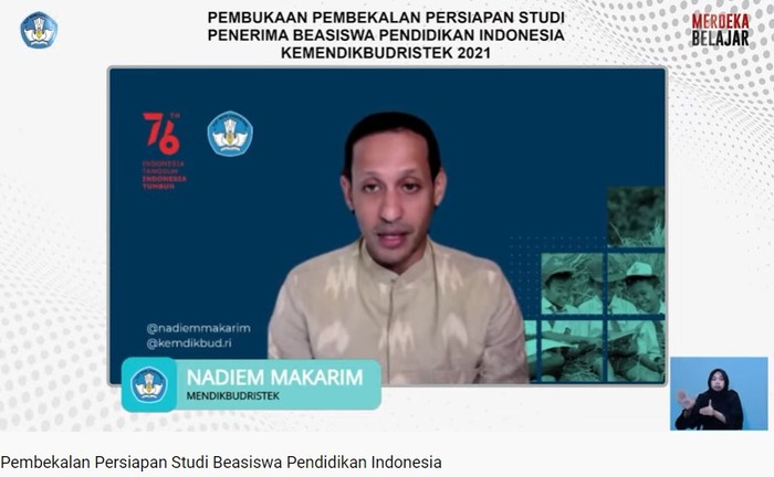Pembekalan beasiswa pendidikan Indonesia