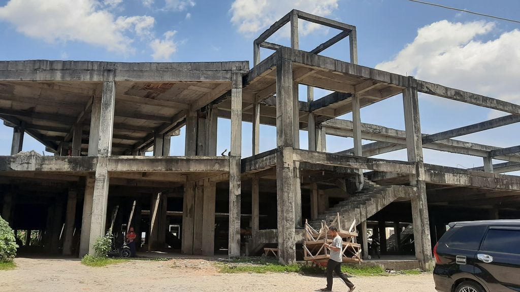 Pasar Cik Puan Pekanbaru mangkrak Pasar Cik Puan Pekanbaru mangkrak