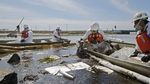 Potret Tumpahan Minyak yang Cemari Pantai di California