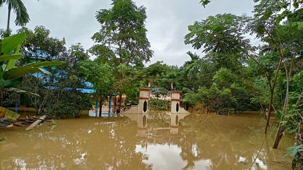 3 kecamatan di Kabupaten Paser, Kaltim, terendam banjir. Sebanyak 450 orang mengungsi (dok BNPB)