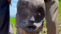 Sejarawan Unimed menduga patung itu merupakan arca bergaya batak kuno atau arca Pangulubalang. (Foto: dok. Istimewa)