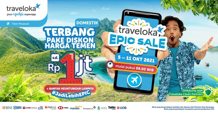 Promo Spesial Tiket Pesawat di Traveloka EPIC Sale, Yuk Diborong!