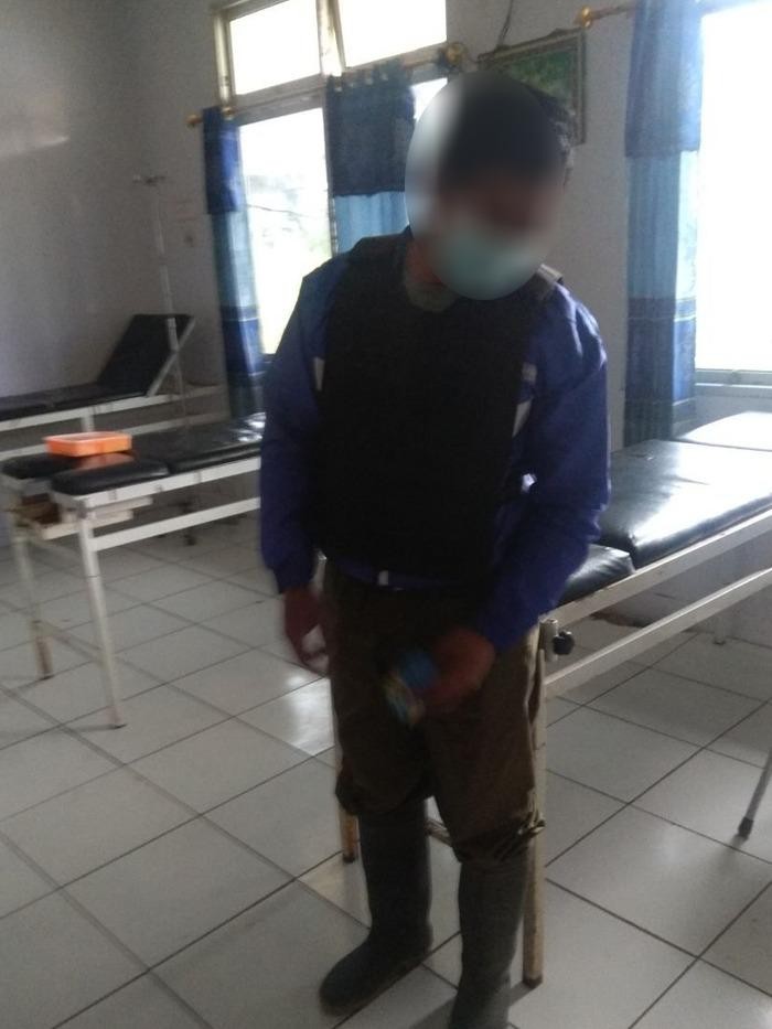 Tukang ojek di Kabupaten Puncak, Papua, terluka di bagian kepala setelah ditembak OTK (dok Polda Papua)