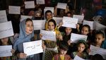 Aksi Guru dan Anak-anak di Afghanistan Tuntut Kesetaraan Pendidikan
