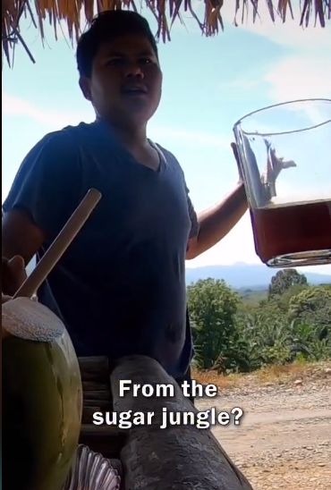 Bule Inggris Coba Kelapa Muda dan Soda Badak di Warung Lokal Sumatera Utara