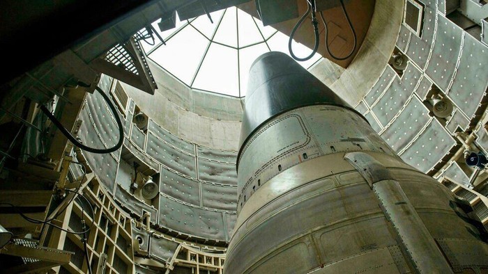 A deactivated US Titan II nuclear ballistic missile (BRENDAN SMIALOWSKI/AFP)