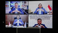 AHY tambak sedang berkegiatan dalam foto yang dia unggah di akun Instagramnya. AHY tampak memimpin agenda fit ang proper test untuk calon Ketua DPD Sultra, Muhammad Endang. (Foto: Instagram AHY)