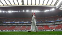 Ada Stadion Al Bayt yang menjadi tempat untuk menggelar laga semifinal Piala Dunia 2022. Stadion Al Bayt memiliki kapasitas 60 ribu kursi dan akan dibuka pada 2019 ini. Getty Images/Francois Nel