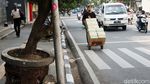 Duh... Pot Tanaman di Jalan Dewi Sartika Bandung Dibiarkan Rusak