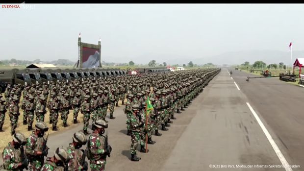 Upacara Penetapan Komponen Cadangan Tahun 2021, Pusdiklatpassus, Bandung Barat, 7 Oktober 2021