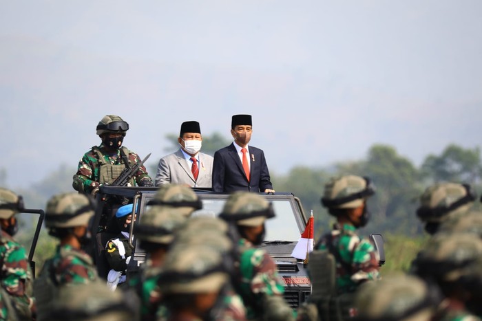 Upacara penetapan pasukan Komcad (Dok. Tim Dokumentasi Menhan Prabowo Subianto).