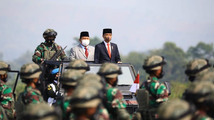 Upacara penetapan pasukan Komcad (Dok. Tim Dokumentasi Menhan Prabowo Subianto).