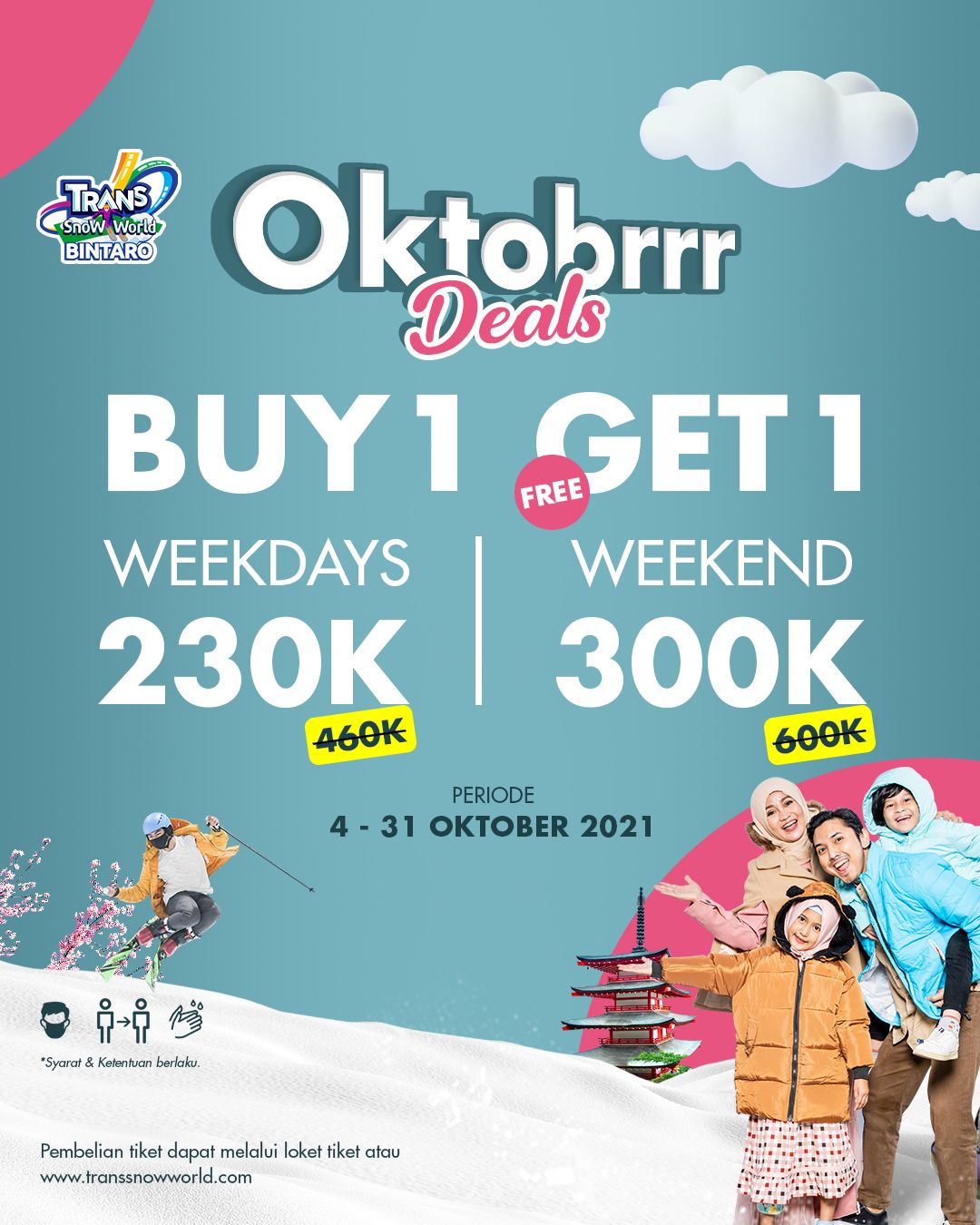 Buka Hari Ini! Ada Promo Oktobrrr di Trans Snow World Bekasi-Bintaro