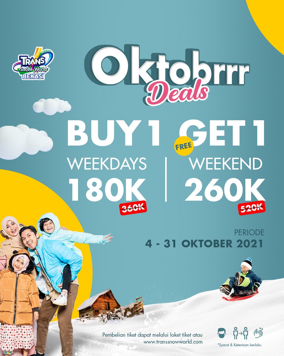 Buka Hari Ini! Ada Promo Oktobrrr di Trans Snow World Bekasi-Bintaro