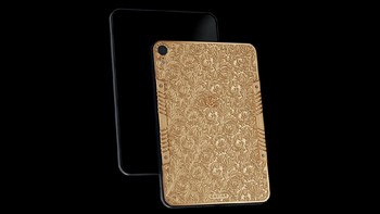 Selanjutnya ada iPad mini 6 Prime Gold berlapis emas murni 18 karat. Foto: Caviar