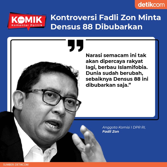 Kontroversi Fadli Zon Minta Densus 88 Dibubarkan (Tim Infografis)
