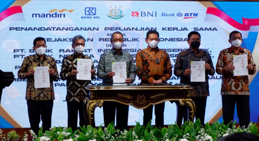 MoU Himpunan Bank Milik Negara (Himbara) dan Kejagung, 8 Oktober 2021/dok Kejagung