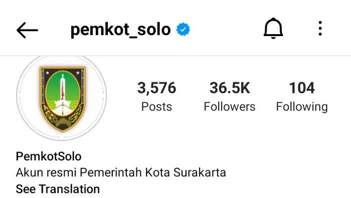 Akun Instagram Pemkot Solo, @pemkot_solo diretas dan menayangkan foto maupun story meme hingga iklan.