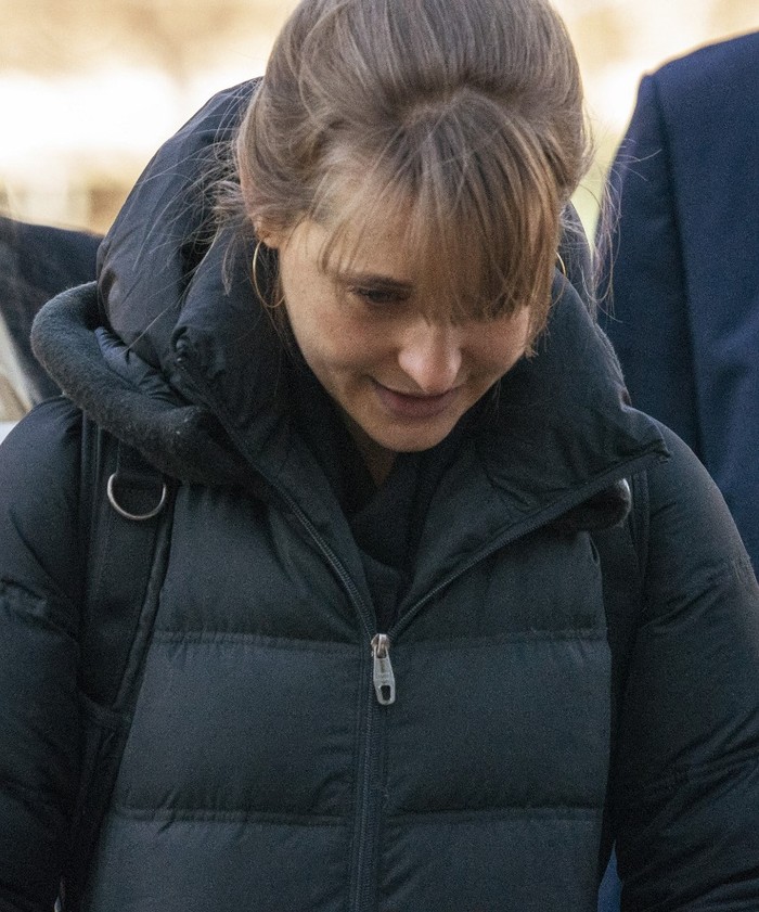 Actress Allison Mack arrives at the US Federal Courthouse in Brooklyn on January 9, 2019 in New York. - Mack is facing federal sex trafficking, forced labor, and racketeering charges for her alleged leadership roles in the long-running controversial self-help group called Nxivm. (Photo by Don EMMERT / AFP)