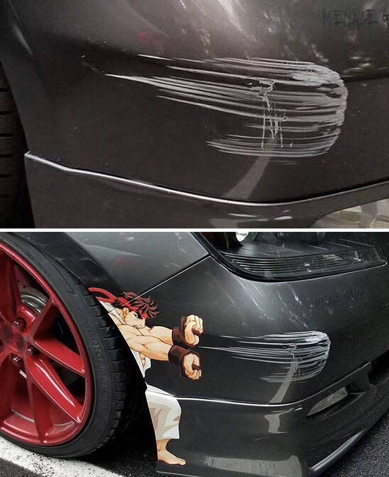 fotoinet cara kreatif reparasi mobil yang rusak