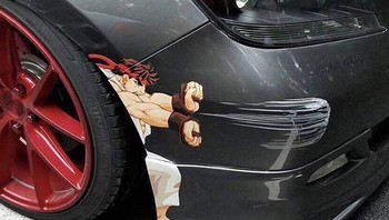 Salah satu cara kreatif mengatasi goresan mobil dengan gambar yang disesuaikan. Foto: Boredpanda