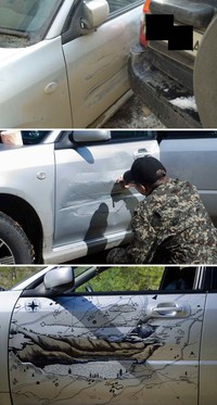 fotoinet cara kreatif reparasi mobil yang rusak