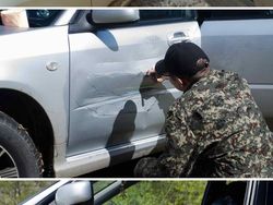 Cara Super Kreatif Mengakali Bagian Mobil yang Penyok