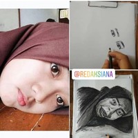 Pose dan outfitnya sih sama, tapi kok hasil sketsa mukanya kayak gitu ya? Dijamin modelnya langsung syok pas lihat. Foto: Instagram/@redaksiana