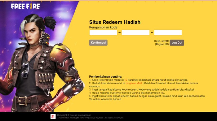 5 Kode Redeem Free Fire Gratis, Nikmati Reward FF Menariknya