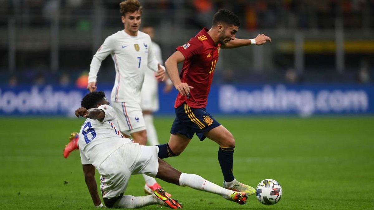 Spanyol vs Prancis masih 0-0 di babak pertama (Foto: Getty Images/Mike Hewitt)