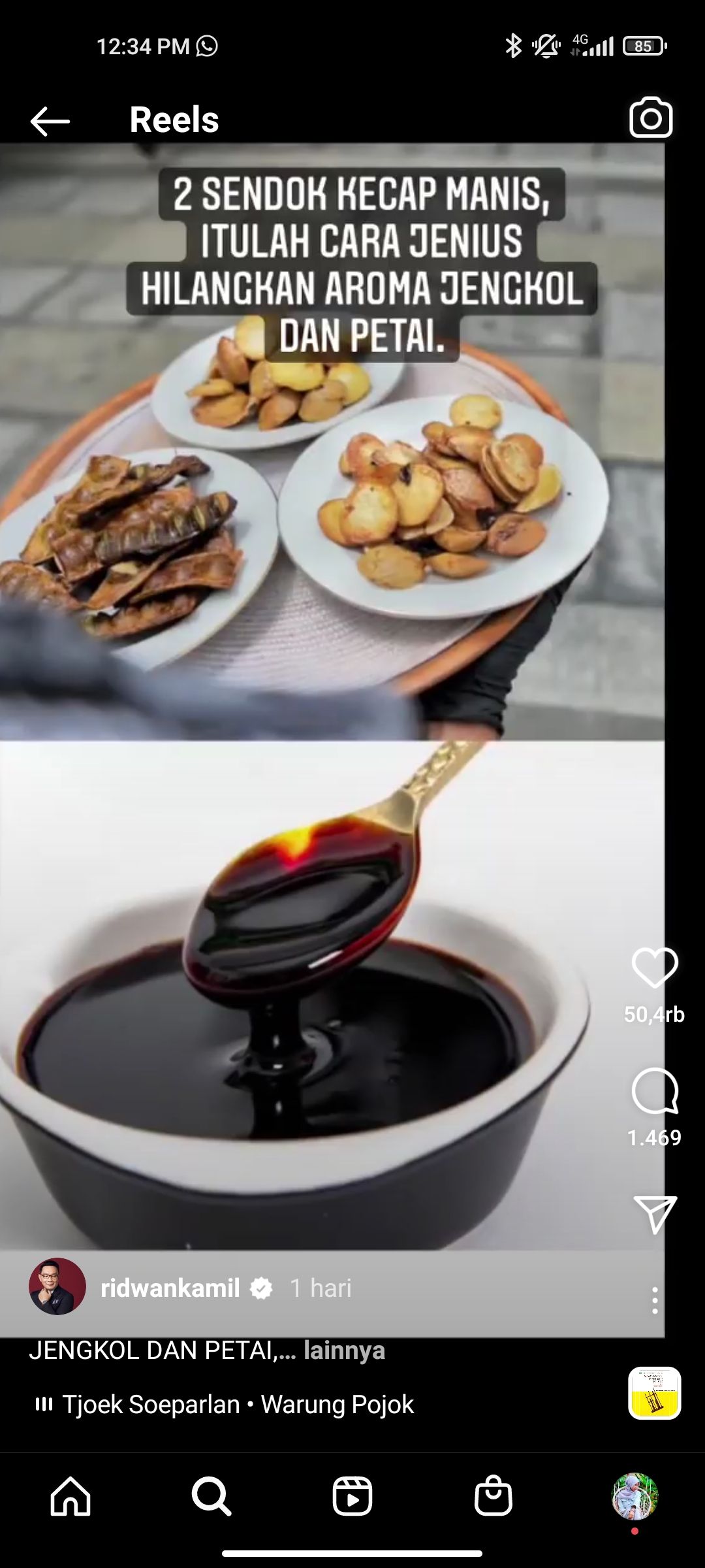 Erick Thohir Santap Banyak Jengkol, Ridwan Kamil Bagikan Tips Hilangkan Bau Jengkol dan Petai