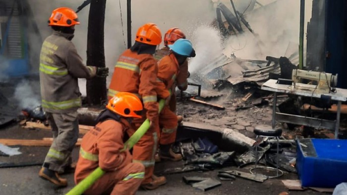 Kios Jok di Bandung Terbakar