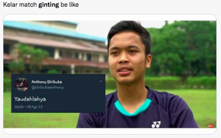 Meme Anthony Ginting Kalah Thomas Cup VS Thailand Meme Anthony Ginting Kalah Thomas Cup VS Thailand