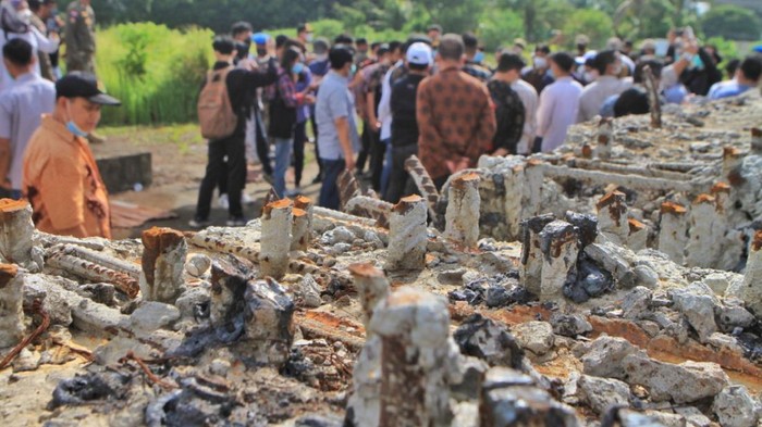 Proyek Masjid Sriwijaya Palembang (Syahbana-detikcom)