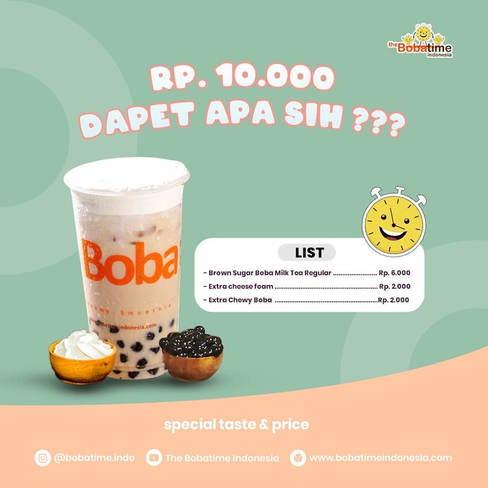 Slurpp! 20 Boba Kenyal Manis Rp 10 Ribuan Ada di Sini