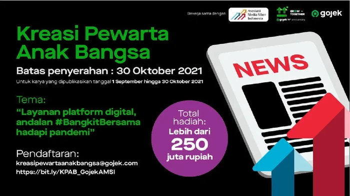 AMSI dan Gojek Gelar Kompetisi Jurnalistik Berhadiah Total Rp 250 Juta