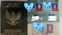 Chintya Ramlan kini memajang buku nikah dan ada foto suaminya yang diberi emoji tanda hati. (Foto: dok instagram)