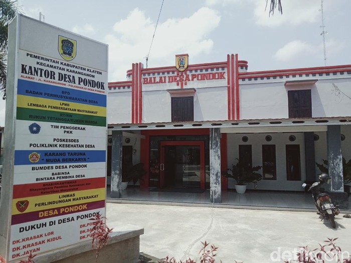 Gedung Balai Desa Pondok, Kecamatan Karanganom, Klaten dulunya gedung bioskop, Selasa (12/10/2021).