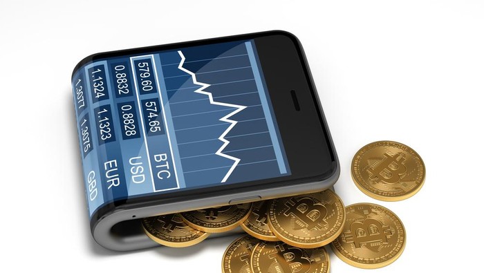 Ilustrasi dompet Bitcoin Ilustrasi dompet Bitcoin