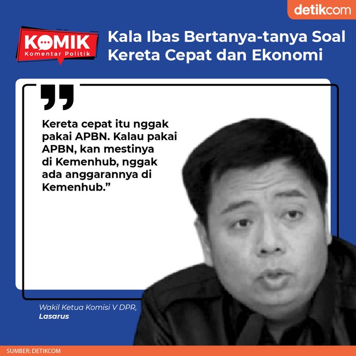 Kala Ibas Bertanya-tanya Soal Kereta Cepat dan Ekonomi (Fuad/detikcom)