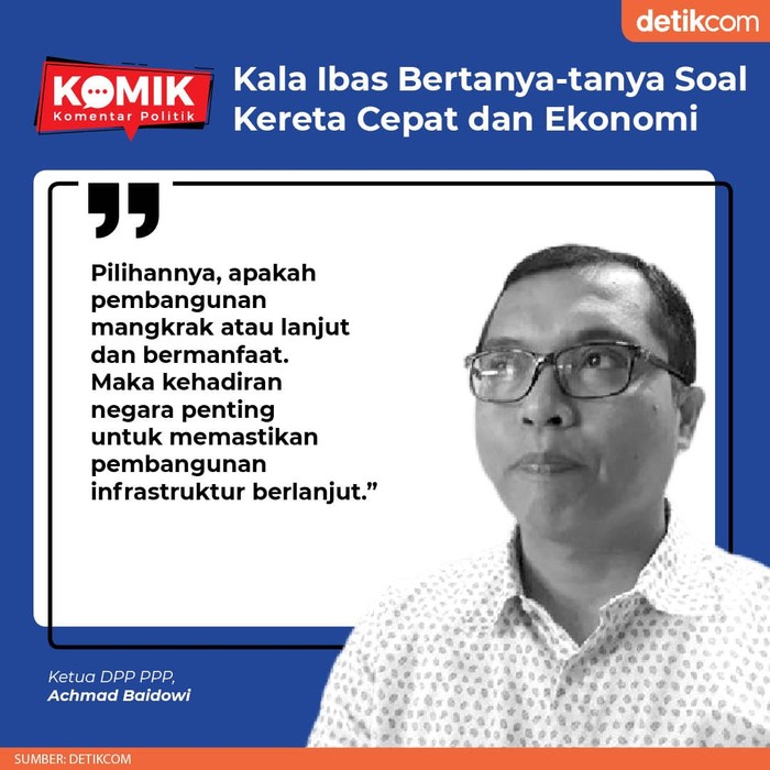Kala Ibas Bertanya-tanya Soal Kereta Cepat dan Ekonomi (Fuad/detikcom)