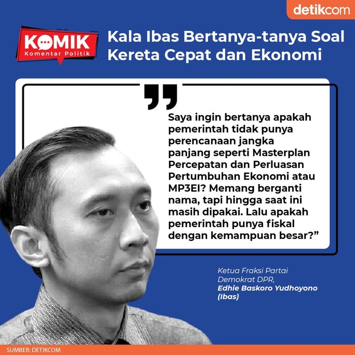 Kala Ibas Bertanya-tanya Soal Kereta Cepat dan Ekonomi (Fuad/detikcom) Kala Ibas Bertanya-tanya Soal Kereta Cepat dan Ekonomi (Fuad/detikcom)